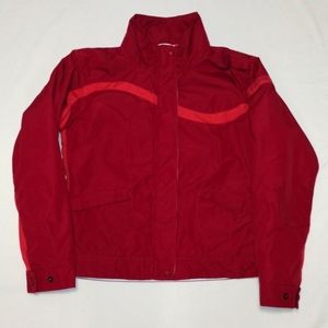 Columbia Winter Coat Jacket size Medium Fleece Lined colors are 2 tones of Red